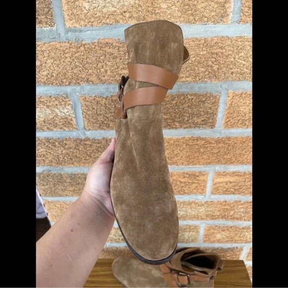 See by Chloe Janis Suede Belted Ankle Boots size 40/9.5 - Picture 6 of 14